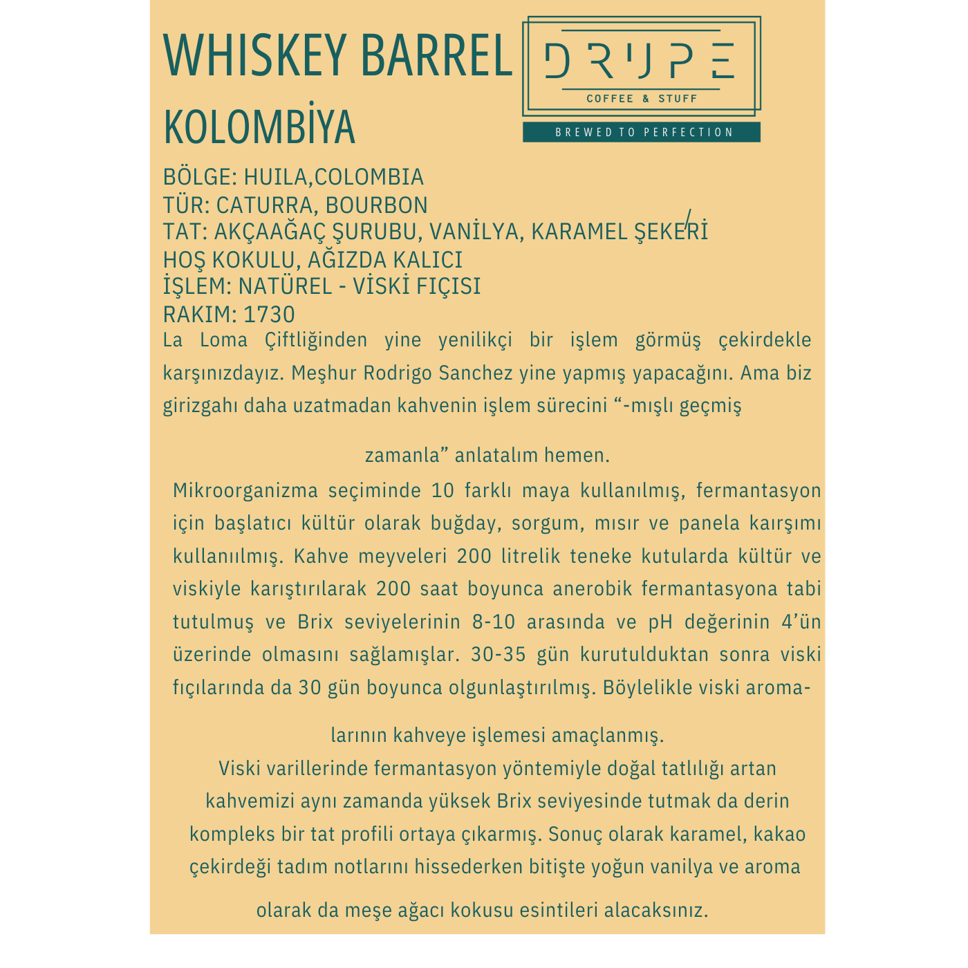 Colombia Whiskey Barrel - Görsel 5